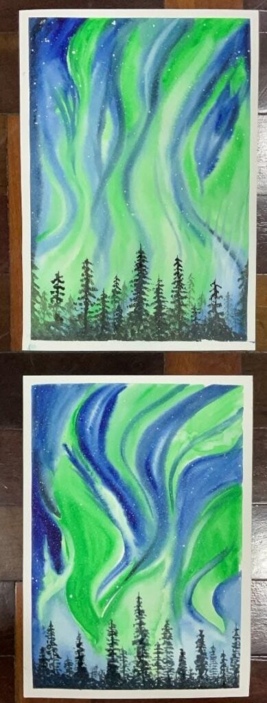 Aquarela de alunos da Andréa