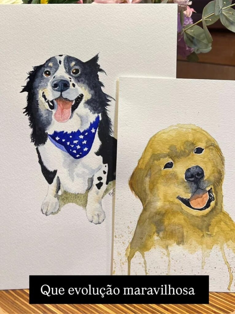 Aquarela de alunos da Andréa