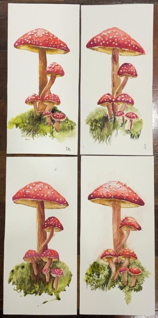 Aquarela de alunos da Andréa