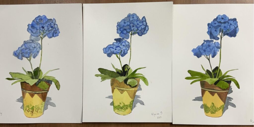 Aquarela de alunos da Andréa