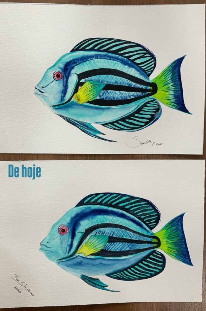 Aquarela de alunos da Andréa