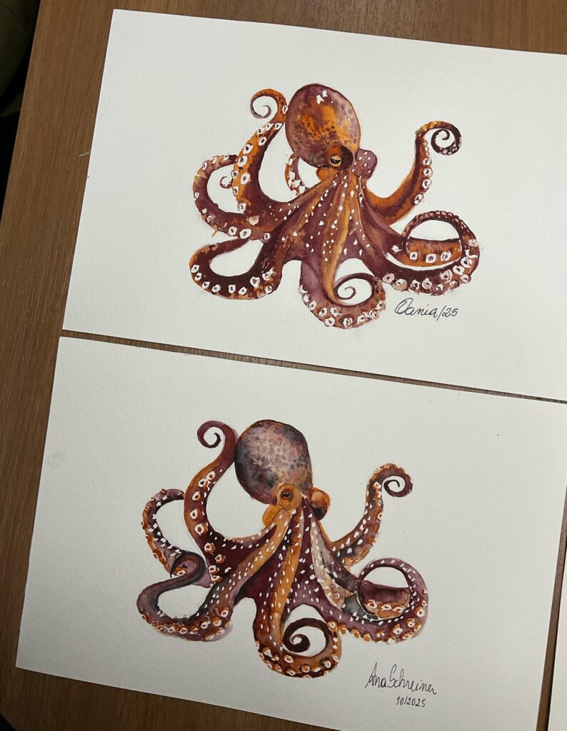 Aquarela de alunos da Andréa