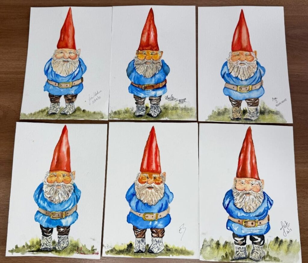 Aquarela de alunos da Andréa